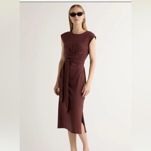 Modern Citizen Fei tie front organic cotton midi dress